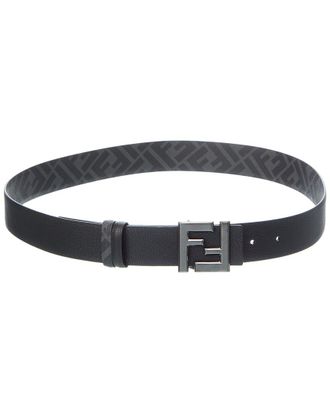 Fendi Fendi Ff Squared Reversible Leather Belt