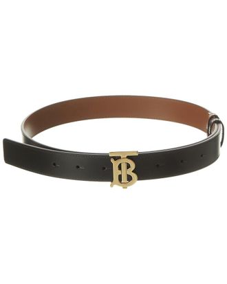 Burberry Logo Reversible Leather Belt