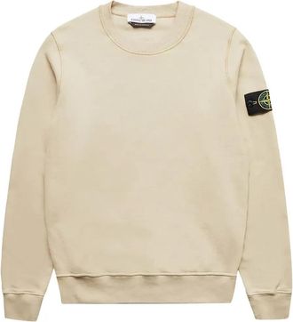 Stone Island Logo Patch Sweatshirt Cream 771563020-V0090