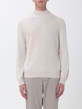Brunello Cucinelli Maglia a collo alto in puro cashmere color sabbia