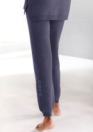 Elbsand Strickhose ELBSAND, Damen, Gr. 32/34, N-Gr, blau (blau meliert), Feinstrick, Obermaterial: 50% Viskose, 28% Polyester, 22% Polyamid, meliert, unifarbe