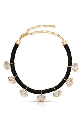 Ettika Midnight Luxe Crystal Choker Necklace in Gold at Nordstrom