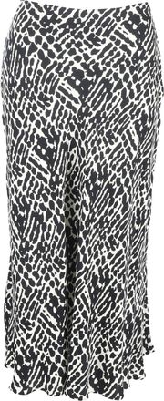 BA&SH Ba&Sh Oddy bedrukte midi-rok in zwart-wit viscose