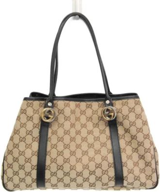 Gucci Pre-owned Canvas gucci-bags - Dames - Vintage Shopper - Beige - ONE Size - Vintage