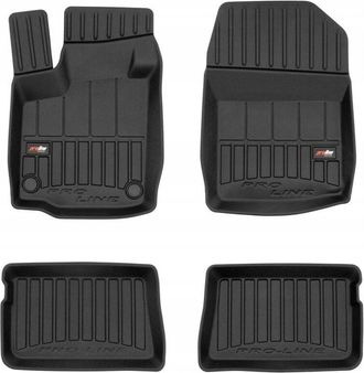 OEM Alfombras, Felpudos, Felpudos De Goma, Renault Twingo 2 2007-2014, Canaleta 3d