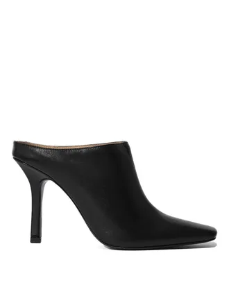 Patrizia Pepe Leather Mules Black