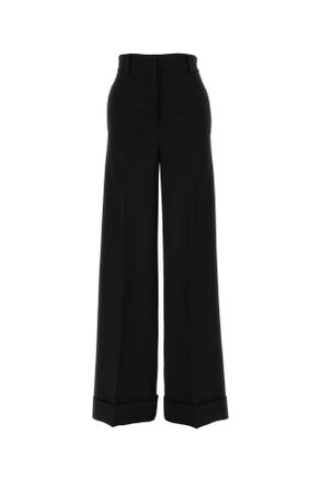 Moschino Black Crepe Wide Leg Pant