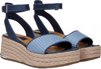 Franco Sarto Womens Tiffany Platform Espadrille Sandal In Blue Multi