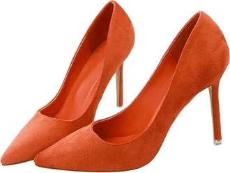Generic Womens Elegant Casual High Heel Pumps Classic Evening Banquet Party Dress Shoes Orange