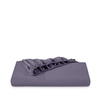 Bare Home 100% Organic Cotton Percale Cooling Fitted Sheet in Dusty Purple at Nordstrom, Size Twin X-Long