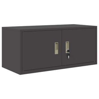 vidaXL Armario De Almacenamiento Negro 90 X 40 X 40 Cm Acero Vidaxl