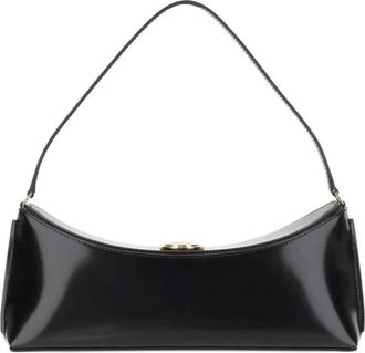 Jacquemus Ovalo Schoudertas - Dames - Schoudertassen - Zwart - ONE Size - Katoen - Tassen