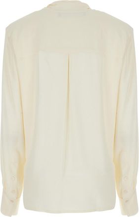 Federica Tosi Womens Shirt V-Neck White Wool Blouses