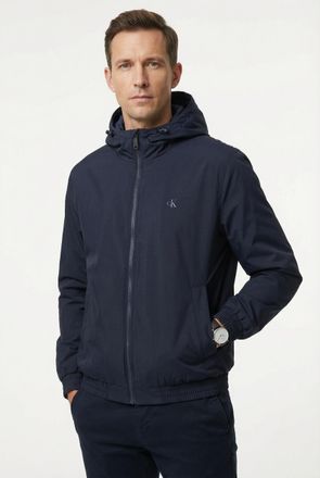 Calvin Klein Jeans Blouson CALVIN KLEIN JEANS, Herren, Gr. XXL, schwarz sapphire, Web, Obermaterial: 100% Polyester, unifarben, regular fit h&uuml;ftlang, hoch geschlossener 