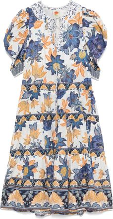 Farm Rio Abito lungo con stampa Summer Flowers - Bianco