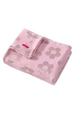 Betsey Johnson Retro Daisy Plush Flannel Fleece Throw Blanket in Pink Multi at Nordstrom Rack