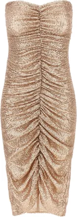 Norma Kamali Strapless Shirred Front Dress