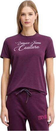 Versace Jeans Couture T-shirt - Dames - T-shirts - Paars - XS - Katoen - Tops