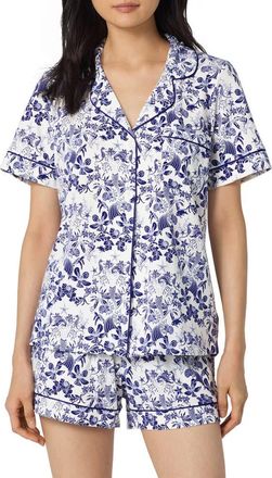 Bedhead Pajamas Print Stretch Organic Cotton Short Pajamas in Under The Sea at Nordstrom, Size X-Large