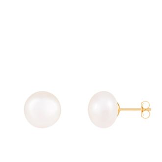 Splendid Pearls 14k Yellow Gold 10-11mm Freshwater Pearl Stud Earrings