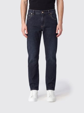 Dolce & Gabbana Mid-Rise Straight Jeans in Cotton Denim with Logo Plaque