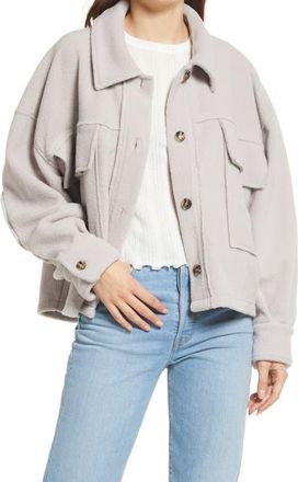 Thread & Supply Polar Fleece Oversize Jacket in Lavender at Nordstrom, Size X-Small