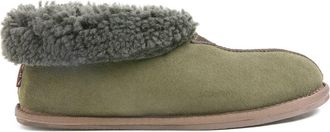 Celtic & Co. British Shearling Bootee Slippers in Black Olive at Nordstrom, Size 11