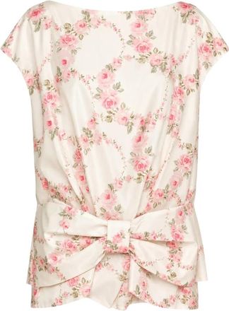 Simone Rocha Boxy Peplum Strikken Top - Dames - Tops zonder mouwen - Veelkleurig - 2XS - Polyester - Tops