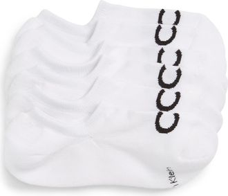 Calvin Klein 3-Pack Micro Cushion No-Show Socks in White at Nordstrom