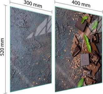 OEM Placa Protectora De Vidrio Para Estufa 70x52 Chocolate