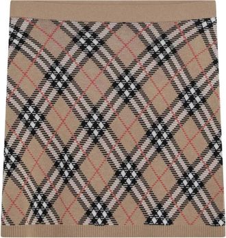 Burberry Wollen Rokken - Dames - Korte rokken - Veelkleurig - XS - Wol - Rokken