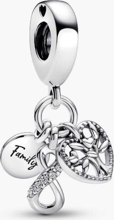 Pandora Infinity, Disc And Heart Sterling Silver Dangle