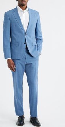 BOSS Huge Stretch Wool Suit in Open Blue at Nordstrom Rack, Size 44 Regular