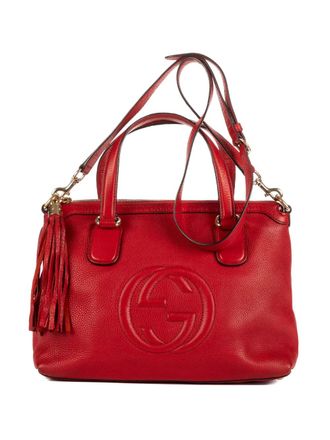 Gucci Soho medium grained leather tote bag - Red