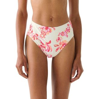 Kate Spade New York Floral Toile High Leg Bottom in Light Cantaloupe at Nordstrom, Size Medium