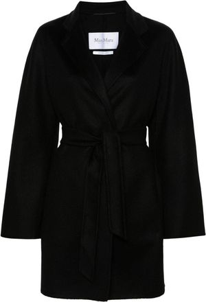 Max Mara belted cashmere midi coat - women - Cashmere - 34 - Black
