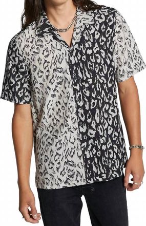 Ksubi Fire Resort Short Sleeve Shirt In Two-Tone Black