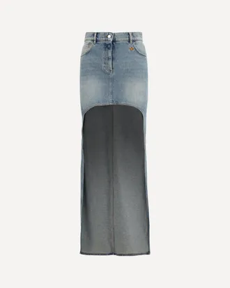 Courr&egrave;ges Denim circle Skirt Female 26