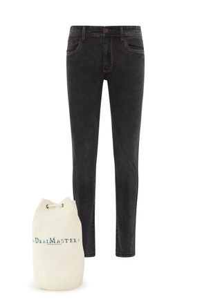 Dreimaster Dreimaster Jeans + Boodschappentas - SET Heren zwart