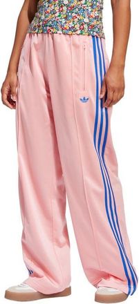 adidas Originals Adicolor Classic Firebird Loose Fit Recycled Polyester Track Pants in Semi Pink Spark/blue at Nordstrom, Size Large