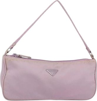 Prada Pre-owned Mini Bags, female, Pink, Size: ONE SIZE Pre-owned Nylon Mini Bag