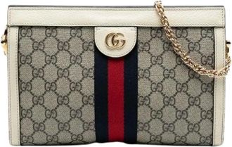 Gucci Pre-owned Cross Body Bags, female, Beige, Size: ONE SIZE Pre-owned Ophidia Crossbody Bag