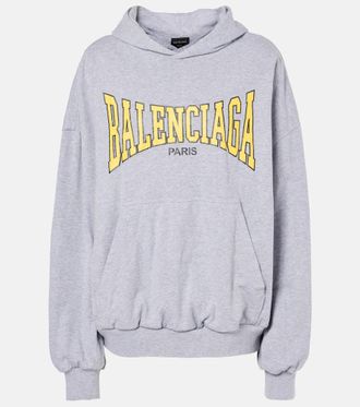 Balenciaga Logo cotton jersey hoodie