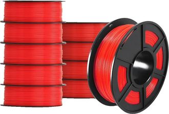 OEM Filamento 3d, Material Ecol&oacute;gico, Excelente Calidad De Impresi&oacute;n, Petg Rojo, Rollo De 10 Unidades