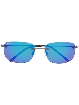 Maui Jim Zonnebril met vierkant montuur - BLUE OHAI GUNMETAL