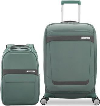 Samsonite Elevation Softside Backpack & Expandable Carry On 2-Piece Set in Cypress Green at Nordstrom