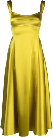Atu Body Couture square-neck satin maxi dress - women - Polyester - S - Green