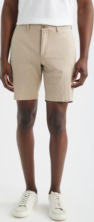 Scott Barber Savannah Stretch Cotton Twill Shorts in Khaki at Nordstrom, Size 33