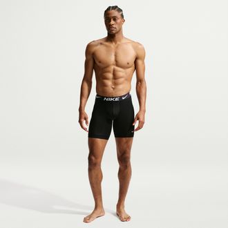 Nike Mens Essential Micro Dri-FIT Long Boxer Briefs (3-Pack) in Black | KE1158-001