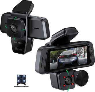 OEM C&aacute;mara De Salpicadero De 3 Canales (delantera Y Trasera) 1080p + 480p + 480p. Grabadora De V&iacute;deo Con Aplicaci&oacute;n, Wi-fi, Visi&oacute;n Nocturna Infrarroja, Dv